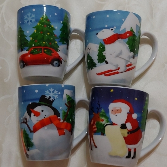 Woodland Santa Porcelain Mug Set - Picture 3 of 3